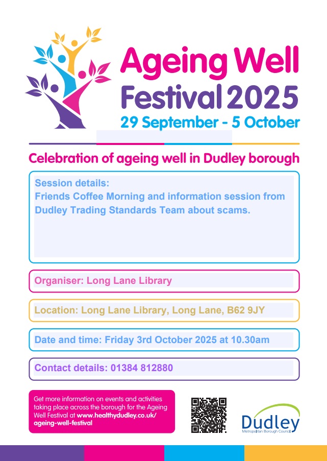 Long Lane Library - Scams Information and Friends Coffee Morning